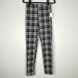 New Forever 21 Plaid High Waist Leggings Women's Size Medium